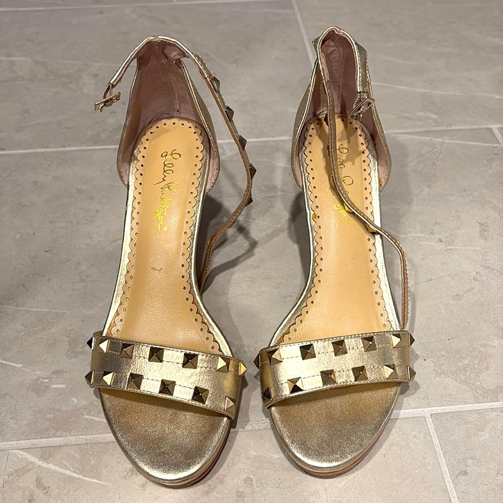Lilly Pulitzer Wedge Sandals Size 7.5